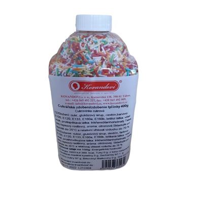 Tyčinky cukrárenský posyp 1x400g Kovandovi