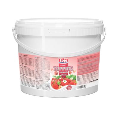 Jahodový toping s kousky ovoce premium 1x3,5kg Toje