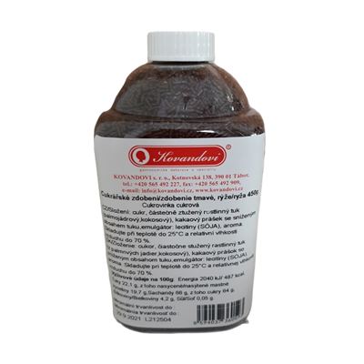 Rýže tmavá cukrárenský posyp 1x450g Kovandovi