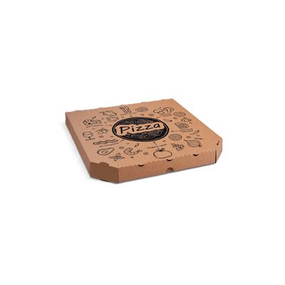 Krabice na pizzu s potiskem natural hnědá 32x32x3cm 1x100ks Wimex