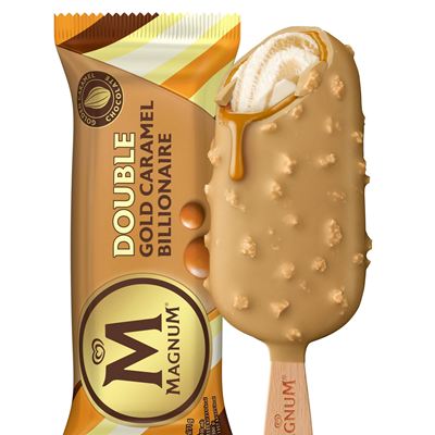 Magnum Double Caramel Gold Bilionaire zmrzlina 20x85ml Zdarma