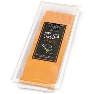Cheddar Irský sýr oranžový plátky chlazený 1x1kg Imokilly