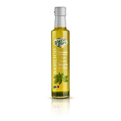Olivový olej extra panenský s bazalkou 1x250ml Goccia d'oro