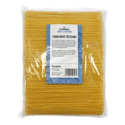 Špagety těstoviny semolinové 1x5kg Zvoska Chef's Kitchen