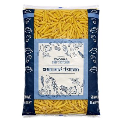 Penne těstoviny semolinové (Trubičky) 1x5kg Zvoska Chef's Kitchen