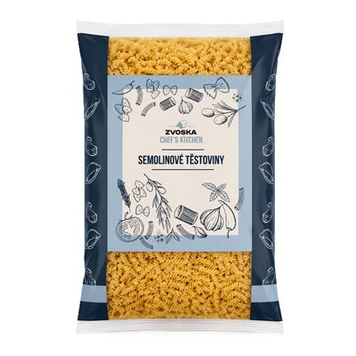 Vřetena velká těstoviny Fusilli 1x5kg Zvoska Chef's Kitchen