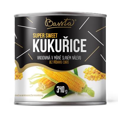 Kukuřice zrno supersweet v nálevu 1x340g Bassta