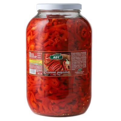 Paprika červená řezaná sterilovaná S4/1 ADY