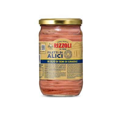 Ančovičky plátky filetky v oleji 1x720g Rizzoli
