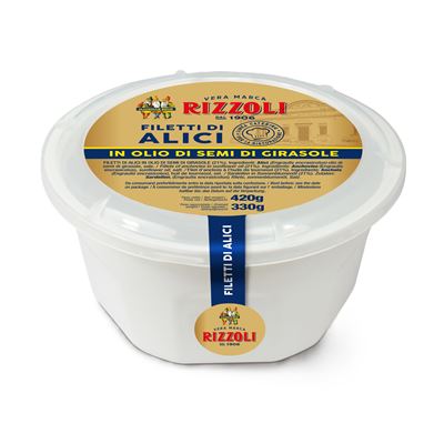Ančovičky plátky filetky v oleji 1x420g Rizzoli