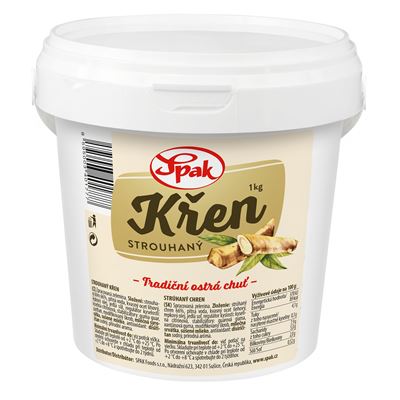 Křen strouhaný - jako čerstvý 1x1kg Spak