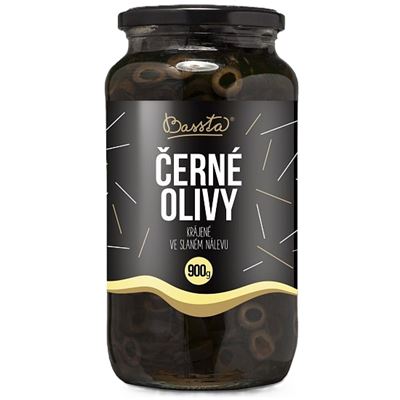 Olivy černé krájené 1x900g Bassta