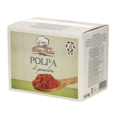Rajčata drcená loupaná (Polpa di pomodoro) 1x10kg Dolce Italia
