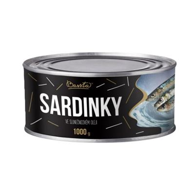 Sardinky ve slunečnicovém oleji 1x1kg Bassta