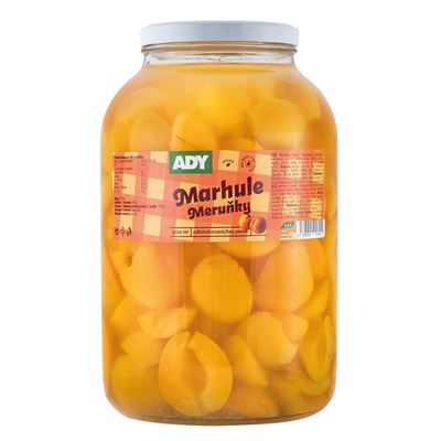 Meruňky půlené kompot S4/1 Ady