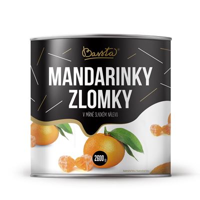Mandarinky loupané zlomky kompot 1x2,6kg Bassta