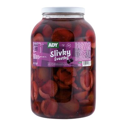 Švestky půlené kompot S4/1 Ady