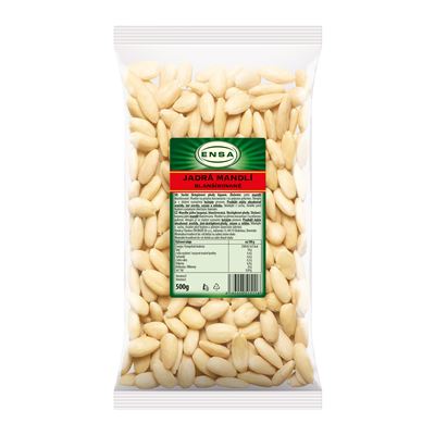 Mandle loupané celé 1x500g Ensa