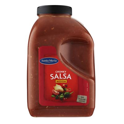 Rajčatová omáčka (Chunky Salsa) středně pálivá 1x3,7kg Santa Maria