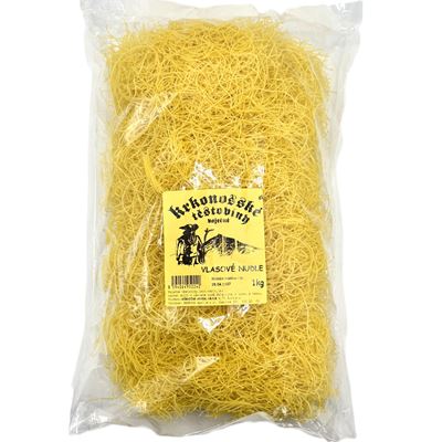 Vlasové nudle vaječné 1x1kg Krkonošské těstoviny