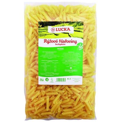Penne rýžové těstoviny bezlepkové žluté 1x2kg Lucka