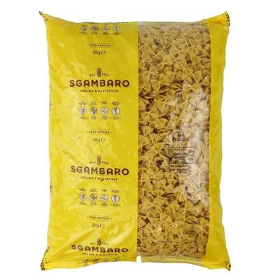 Farfale těstoviny semolinové premium 1x5kg Sgambaro