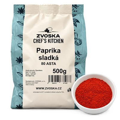 Paprika sladká mletá Asta 80 1x500g Zvoska Chef's Kitchen