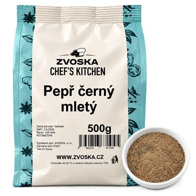 Pepř černý mletý 1x500g Zvoska Chef's Kitchen