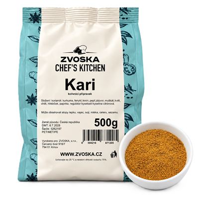 Kari mleté kořenící směs 1x500g Zvoska Chef's Kitchen