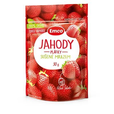Mrazem sušené jahody 10x30g Emco