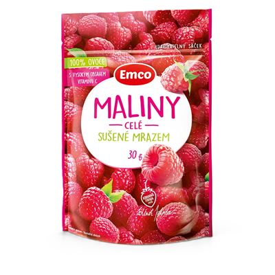 Mrazem sušené maliny 10x30g Emco