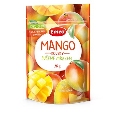 Mrazem sušené mango 10x30g Emco