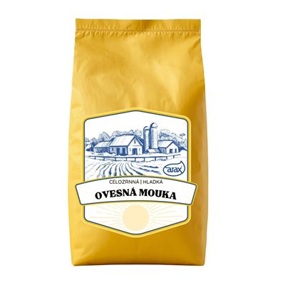 Mouka ovesná celozrnná bezlepková hladká 1x1kg Arax