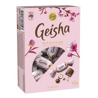 Geisha pralinky mléčná čokoláda Bonboniéra 12x150g