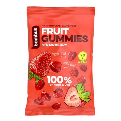 Fruit gummies bonbóny jahoda 20x35g Bombus