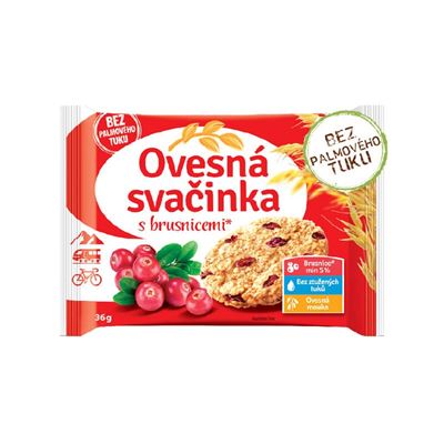 Ovesná svačinka s brusinkami 20x36g Fammilky