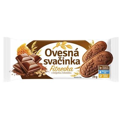 Ovesná svačinka Fitneska s belgickou čokoládou 35x39g Fammilky