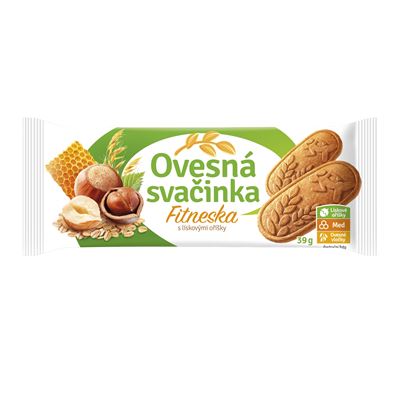 Ovesná svačinka Fitneska s lískovými oříšky 35x39g Fammilky
