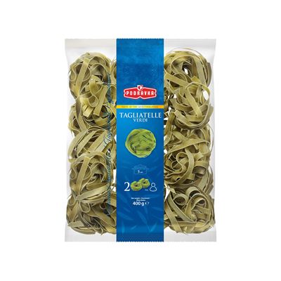 Těstoviny Tagliatelle špěnát 16x400g Podravka