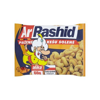Kešu ořechy pražené solené 12x60g ArRashid