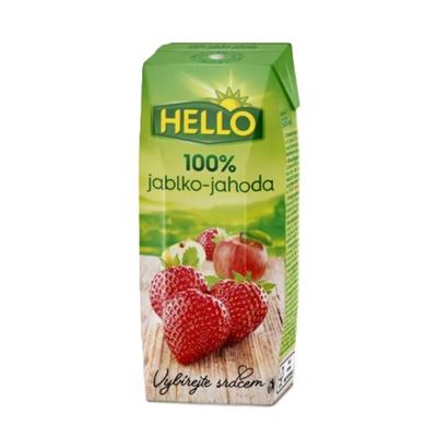 Pitíčko Jablko jahoda 100% 18x250ml Hello