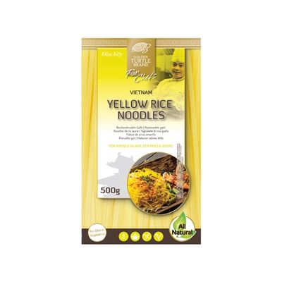 Rýžové nudle žluté široké 3mm 1x500g Golden Turtle