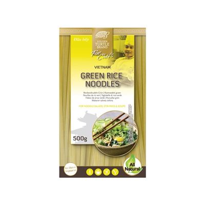 Rýžové nudle zelené široké 3mm 1x500g Golden Turtle