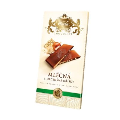 Čokoláda mléčná s lískovými oříšky 15x80g Carla
