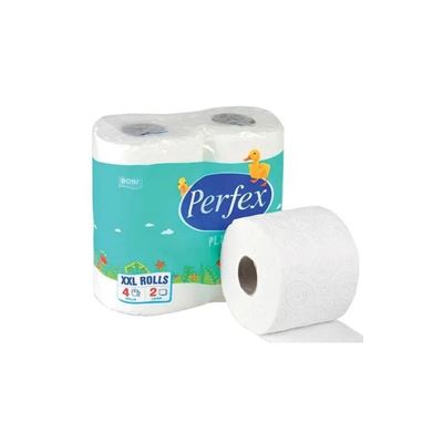 Toaletní papír Perfex Plus extra bílý 2vrstvý prům.10cm 1x4ks