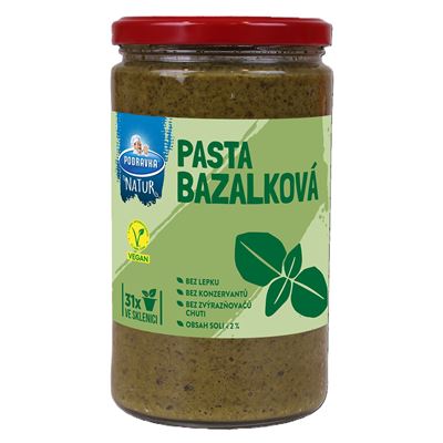 Bazalková pasta kořenicí Natur 1x650g Podravka